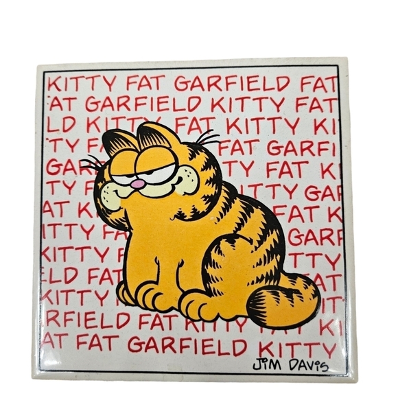Vintage Enesco Jim Davis 1978 Garfield Comic Strip Tiles Set of 4 G2 - Picture 5 of 11